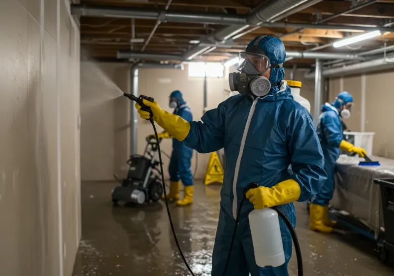 Basement Sanitization and Antimicrobial Treatment process in South Pittsburg, TN